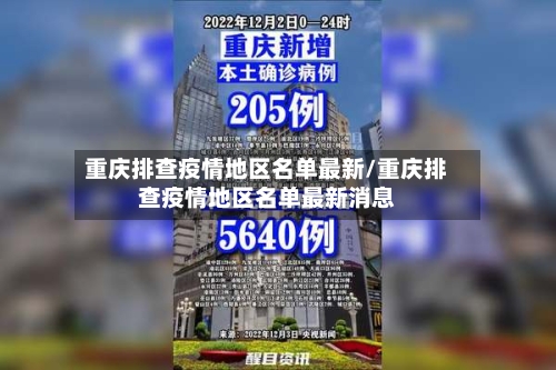 重庆排查疫情地区名单最新/重庆排查疫情地区名单最新消息-第3张图片