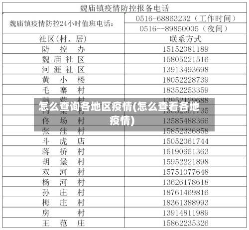 怎么查询各地区疫情(怎么查看各地疫情)-第1张图片