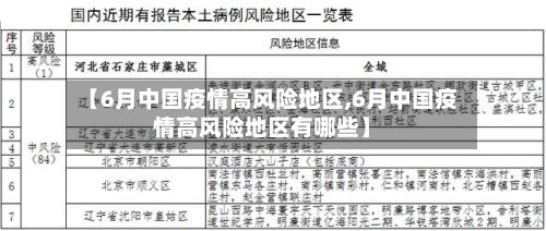 【6月中国疫情高风险地区,6月中国疫情高风险地区有哪些】-第1张图片