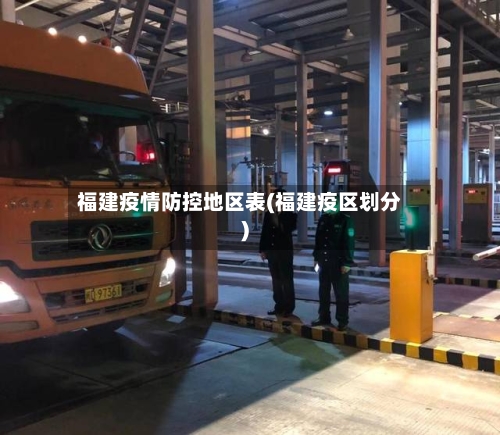 福建疫情防控地区表(福建疫区划分)-第2张图片