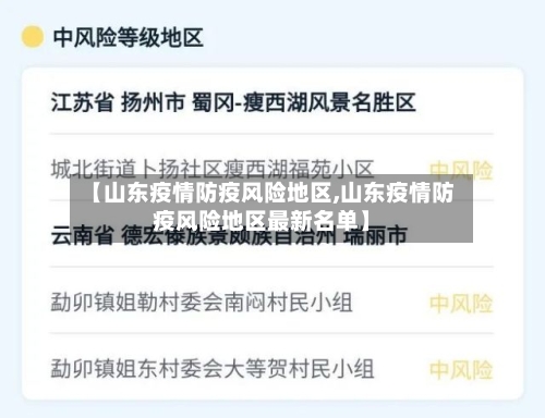 【山东疫情防疫风险地区,山东疫情防疫风险地区最新名单】-第1张图片